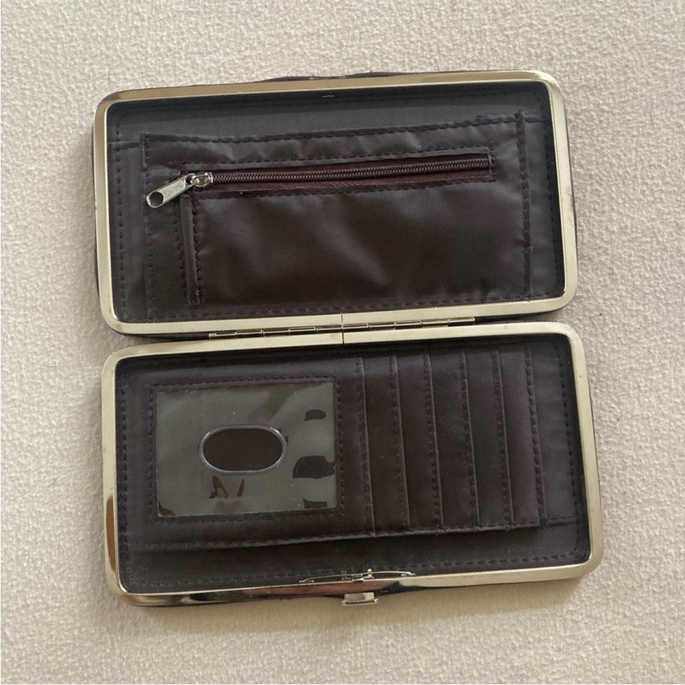 Leather Animal Hides Print Wallet Wristlet 5”X 9” - Picture 3 of 5